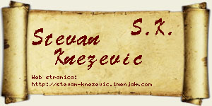 Stevan Knežević vizit kartica